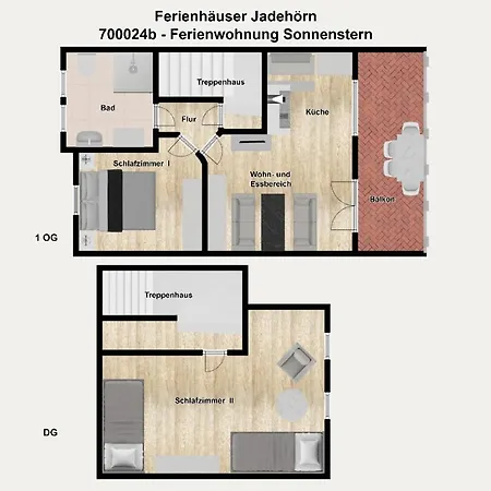 Ferienhaeuser Jadehoern Sandfloh Sonnenstern 別荘 ヴァンガーオーゲ